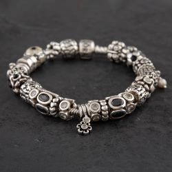Second Hand Pandora Sterling Silver 25 Assorted Charms & Bracelet 41221042