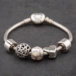 Second Hand Pandora Silver 6.5 Inch Snake Charm Bracelet 41221055
