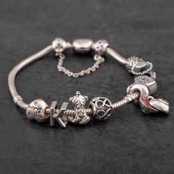 Second Hand Silver Pandora 8.5 Inch Charm Bracelet 41221183