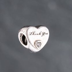 Second Hand Pandora Silver Thank You Bead Charm 41221273