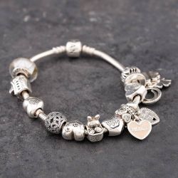 Second Hand Pandora Silver 8 Inch Charm Bracelet 41221349