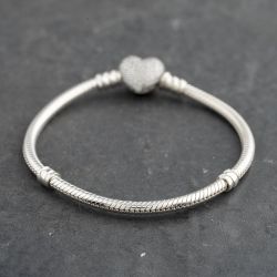 Second Hand Pandora Silver Pandora Bracelet 7.5 Inch Snake Chain Bracelet 41221382