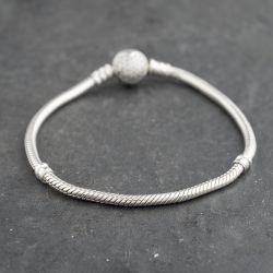 Second Hand Pandora Silver Cubic Zirconia Pandora Moments Sparkling Pave Heart 6.5 Inch Charm Bracelet 41221400