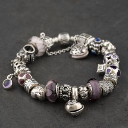 Second Hand Pandora Silver Full 7.5 Inch Charm Bracelet 41221435
