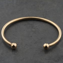 Second Hand 9ct Yellow Gold Plain Large Torque Bangle 41240014