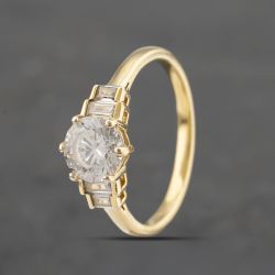 Second Hand Silver Cubic Zirconia Gold On Silver Dress Ring 41251511