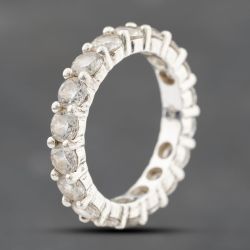 Second Hand Silver Cubic Zirconia Full Eternity Ring 41251567