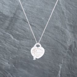 Second Hand Tiffany & Co. Silver Pendant & 18 Inch Trace Chain 41251598