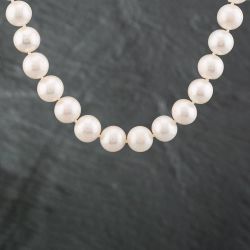 Second Hand 9ct White Gold Cultured Pearl 17 Inch Necklace 41271008