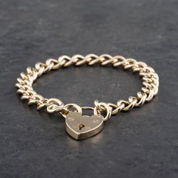 Second Hand 9ct Yellow Gold 7.5 Inch Curb Chain Bracelet 41281493