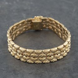 Second Hand 18ct Yellow Gold Fancy Flexible 7 Inch Bracelet 41281580
