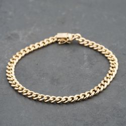 Second Hand 9ct Yellow Gold 8 Inch Curb Chain Bracelet 41281638