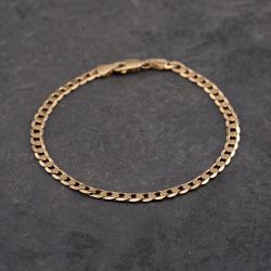 Second Hand 9ct Yellow Gold 7.5 Inch Curb Chain Bracelet 41281667