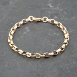 Second Hand 9ct Yellow Gold 8 Inch Belcher Chain Bracelet 41281736