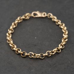 Second Hand 9ct Yellow Gold 8 Inch Belcher Chain Bracelet 41281745