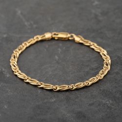 Second Hand 9ct Yellow Gold 7.5 Inch Fancy Chain Bracelet 41281757