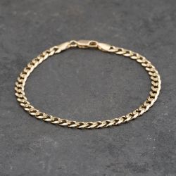 Second Hand 9ct Yellow Gold 7.5 Inch Curb Chain Bracelet 41281827