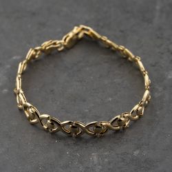Second Hand 9ct Yellow Gold 7 Inch Fancy Chain Bracelet 41281832
