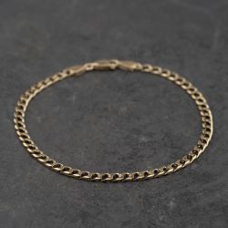 Second Hand 9ct Yellow Gold 9 Inch Curb Chain Bracelet 41281839