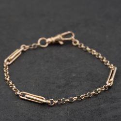 Second Hand Vintage Rose Gold 7.5 Inch Fancy Chain Bracelet 41281873