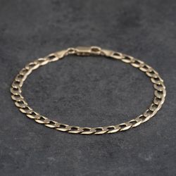 Second Hand 9ct Yellow Gold 8 Inch Curb Chain Bracelet 41281878