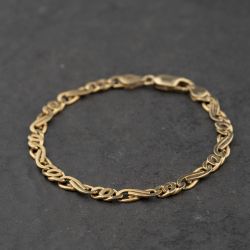 Second Hand 9ct Yellow Gold 7.5 Inch Fancy Chain Bracelet 41281893