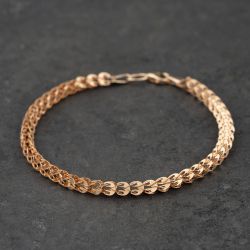 Second Hand 9ct Rose Gold 7.25 Inch Fancy Chain Bracelet 41281974