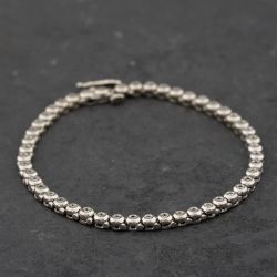 Second Hand 9ct White Gold 1.00ct Diamond Set 7.5 Inch Tennis Bracelet 41282009