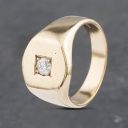 Second Hand Diamond Cushion Signet Ring 41341709