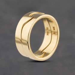 Second Hand 18ct Yellow Gold Georg Jensen 2 Piece Fusion Band Ring 41341921