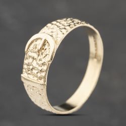 Second Hand 9ct Yellow Gold Buckle Ring 41342232