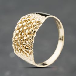 Second Hand 9ct Yellow Gold Six Row Keeper Ring 41342348