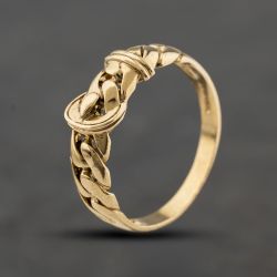 Second Hand 9ct Yellow Gold Chainlink Buckle Ring 41342474