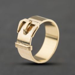 Second Hand 9ct Yellow Gold Buckle Ring 41342485