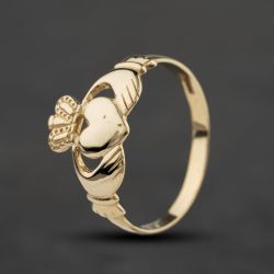 Second Hand 9ct Yellow Gold Claddagh Ring 41342575