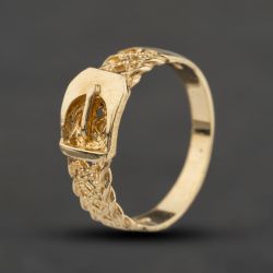 Second Hand 9ct Yellow Gold Buckle Ring 41342576