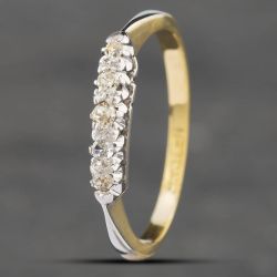 Second Hand Vintage Yellow Gold Diamond Five Stone Ring 41381679