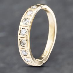 Second Hand Vintage Yellow Gold Diamond Half Eternity Ring 41382652