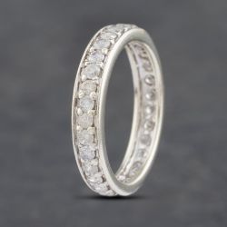 Second Hand 9ct White Gold Diamond Full Eternity Ring 41382747