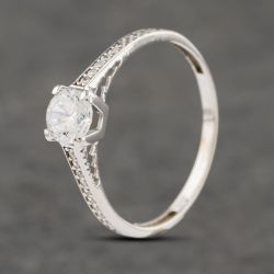 Second Hand Platinum 0.10ct Brilliant Cut Diamond Half Eternity Ring 41383061