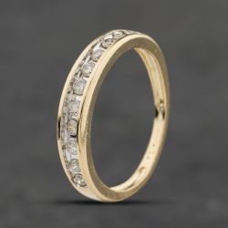 Second Hand Yellow Gold 0.20ct Diamond Half Eternity Ring 41384025
