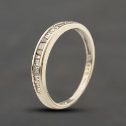 Second Hand 9ct White Gold 0.25ct Diamond Half Eternity Ring 41384480