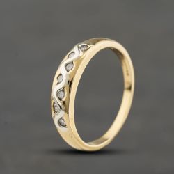 Second Hand 9ct Yellow Gold 0.07ct Brilliant Cut Diamond Dress Ring 41384490