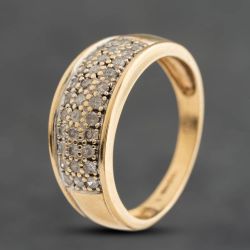 Second Hand 9ct Yellow Gold 0.50ct Brilliant Cut Diamond Band Ring 41384938