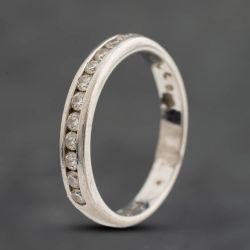 Second Hand Platinum 0.25ct Brilliant Cut Diamond Half Eternity Ring 41384945