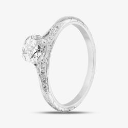 Second Hand Platinum Brilliant Cut Diamond Solitaire Ring 41481531