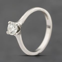 Second Hand Platinum 0.50ct Brilliant Cut Diamond Solitaire Ring 41481643
