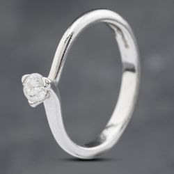 Second Hand Platinum 0.20ct Brilliant Cut Diamond Solitaire Ring 41481706