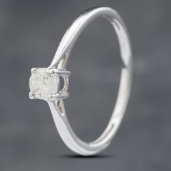 Second Hand 18ct White Gold 0.25ct Brilliant Cut Diamond Solitaire Ring 41481714