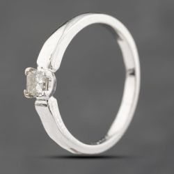 Second Hand 18ct White Gold Princess Cut Diamond Solitaire Ring 41481715